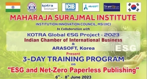 Three day training on ESG and Paperless Publishing organized by IIC